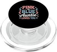 Baby Shower rosa o azul Auntie Loves You PopSockets PopGrip para MagSafe