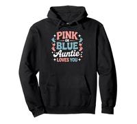 Baby Shower rosa o azul Auntie Loves You Sudadera con Capucha