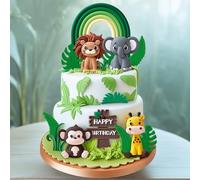 baby shower safari decoración de pasteles animales salvajes decoración