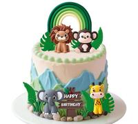 baby shower safari decoración de pasteles animales salvajes decoración de pastel wild one decoración de pastel dos salvajes adorno superior para pastel jirafa mono adorno superior para pastel