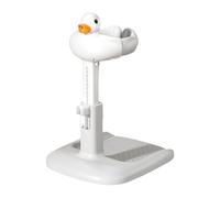Baby Shower Stand, Bath Holder, 18.11x15.75x21.65x25.59 Inch Anti Slip Adjustable Height & Standing Support, Children Sitting Showers Aid for Kids, Boys, Girls, and Safety Bathroom
