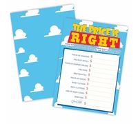 Baby Shower - Tarjetas de juego The Price is Right con temática de cielo y nubes, 5 x 7 pulgadas, tarjetas de juego de relleno de doble cara para baby shower, recuerdos y suministros de fiesta (30