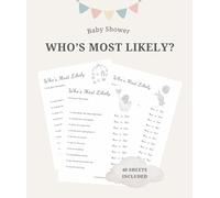 Baby Shower WHO'S MOST LIKELY? Activity Set