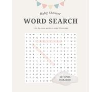 Baby Shower WORD SEARCH Activity Set