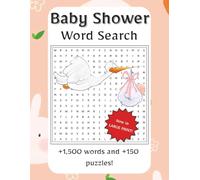 Baby Shower Word Search Large Print: Word search puzzles in large print featuring all things baby-tiny clothes, toys, sweet moments, and joyful ... gift for baby showers or relaxing free time