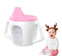 Baby Sippy Cup - Taza antiderrames, fácil agarre, taza de paja con asas que no resbalan, delicioso vaso de transición con tapa para niños que beben independientemente entre sí y bajo