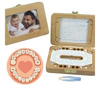 Baby Solid Wooden Teeth Boxes, Teeth Storage Box, Kids Keepsake Organizer Gift For Baby Teeth And Hair, Baby Shower& Birthday Gift, LJJY-KK