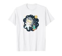 Baby Space Bear Astronauta Retro Little Space Camiseta