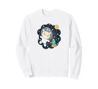 Baby Space Bear Astronauta Retro Little Space Sudadera