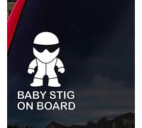 Baby STIG on Board Car Window Vinyl Decal Sticker 5 Tall by SoCoolDesign
