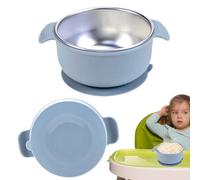 Baby Suction Bowls, Spill-Proof Feeding Bowl with Anti-Scald Design, Stainless Steel Snack Plates for Baby Led Weaning, Childrens and Mealtime, 6.1x6.1x2.36inch, Pink, Green, Blue