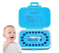 Baby Teeth Keepsake Box, Baby Tooth Holds 20 Shed - Dustproof Rainbow Box Waterproof With Tweezers, A Lanugo Bottle, Cotton Ball For Kids