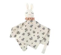 Baby Teething Towel Feeding Bib Soft Security Blanket Cotton Burping Cloth Infant Shower Gift Knitted Rabbit Sleep Toy Kid Fashion Pacify Toy Soothes Appease Towel Drooling Bib