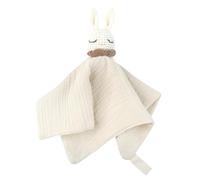 Baby Teething Towel Feeding Bib Soft Security Blanket Cotton Burping Cloth Infant Shower Gift Knitted Rabbit Sleep Toy Kid Fashion Pacify Toy Soothes Appease Towel Drooling Bib