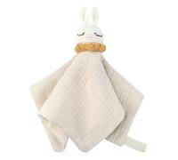 Baby Teething Towel Feeding Bib Soft Security Blanket Cotton Burping Cloth Infant Shower Gift Knitted Rabbit Sleep Toy Kid Fashion Pacify Toy Soothes Appease Towel Drooling Bib