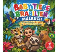 Baby Tiere aus Brasilien Malbuch für kleine Entdecker ab 4 Jahren mit 50 faszinierenden Ausmalbildern