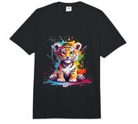 Baby Tiger Farbspritzer - Tier Kunst - für Sie und Ihn Comfort Colors Adult Heavyweight T-Shirt
