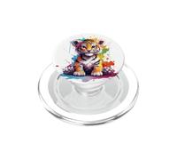 Baby Tiger Farbspritzer - Tier Kunst - für Sie und Ihn PopSockets PopGrip para MagSafe