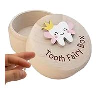 Baby Tooth Fairy Box - Remato de madera, Dientes perdidos Almacenamiento | Staver Solderador lindas cajas talladas recipiente de recuerdo con pinzas para bebés Regalo de ducha de cumpleaños REPERSAKE