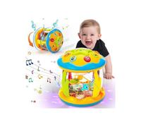 Baby Toys for 6-12 Months, Rotating Light Up Music Projector with Ocean Theme, Crawling Toy for Toddlers