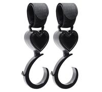 Baby Trolley Hooks - Hooks De Carritos De Compras | Clips De Colgadora De Carriola De 260 ° De Servicio Pesado De 2 Paquetes De 360 ° | Clips De Cochecitos Universales Para Bolsas, Botellas De Agua