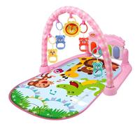 Baby Tummy Time Play Mat con música y luz Kick and Play Piano Gym Mat con sonajero Colgante Baby Playmat para bebés de 0 a 36 Meses Estilo 1