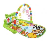 Baby Tummy Time Play Mat, Gimnasio de Actividades con Piano para bebés con Teclas de Piano de delfines, Juguete de Desarrollo Interactivo para bebés de 0 a 12 Meses, Verde, 75x57 cm