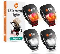 Baby Uma Luces LED para Carrito (Pack 4) - Universales con 3 Modos de Luz (Constante/Pulso/Estroboscópica), Luces Delanteras y Traseras para Carrito y Bicicleta Clip-On