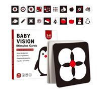 Baby Vision Stimulation Cards - High Contrast Visual Learning for, Early Development Sensory Cards for Eye Training, Educational Toy for Baby Crib 5.7 Inches