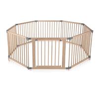 Baby Vivo Parque corralito Plegable Puerta Robusto Bebe Barrera de Seguridad hecho de Madera con Puertas - ajustable individualmente - 8 Elemente PREMIUM