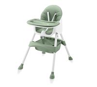 Baby Vivo Trona de bebe 2en1 Silla para Niños con desmontable Bandeja para Niño convertible en Sillita de 6 meses a 3 años - cesta colgante - Oscar en Verde