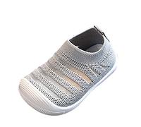 Baby Walkers Infant Sneakers Boys Girls Mesh Wide Toe Box Barefoot Shoes Lightweight Non-Slip Toddler Casual Shoes Cotton Flying Woven Breathable Lightweight Trainers Indoor Outdoor