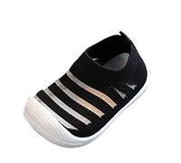 Baby Walkers Infant Sneakers Boys Girls Mesh Wide Toe Box Barefoot Shoes Lightweight Non-Slip Toddler Casual Shoes Cotton Flying Woven Breathable Lightweight Trainers Indoor Outdoor