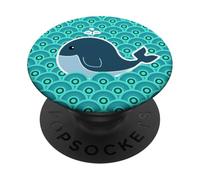 Baby Whale Ocean Marine Dolphin Animal Lover Ocean Life PopSockets PopGrip Adhesivo