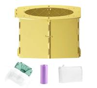 Baby Whisper Co Travel Potty, Foldable Potty Seat with Cleaning Bags, Reusable Toilet for Kids, Reusable Portable Folding Potty for Toddler, Camping, Outdoor (Yellow)