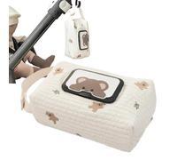 Baby Wipes Travel Case, Estuche Para Toallitas Húmedas Con Cierre Práctico, Caja Portátil Para Paseo Y Viaje, Accesorio Para Carrito, Reutilizable, Apertura Rápida, Uso Familiar