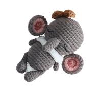 Babyassel mando de madera ganchillo animales agarrados de madera de bebé bebe bebé con sonajeros hechos a mano, mordedura de bebé anillo de madera de madera ganchy baby baby rattles para nacer, para u
