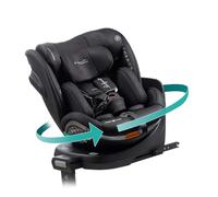 BABYAUTO - SCUDDA SIGNATURE - Silla de Coche para niños, Homologada iSize Evolutiva, 0-36 kg, 0-12 Años, Rotación 360°, Isofix, Protección Lateral, Memory Foam, Pata de apoyo. BLACK EMBOSSED