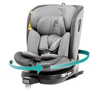 BABYAUTO - Silla de coche i-Size AITANA GR. 0+/1/2/3 hasta los 36Kg o 150 cm. Edad: 0 a 12 años - Giratoria y reclinable - Pata de apoyo, A contramarcha 18 Kg - ISOFIX (GRIS ANTRACITA)