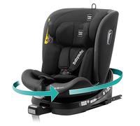 BABYAUTO - Silla de coche i-Size AITANA GR. 0+/1/2/3 hasta los 36Kg o 150 cm, Edad: 0 a 12 años - Giratoria y Reclinable - Pata de apoyo, A contramarcha 18 Kg - ISOFIX Color: Negro/Antracita