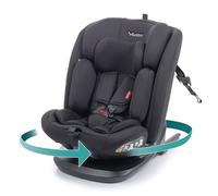BABYAUTO - Silla de Coche Zafiro iFix i-Size (0-12 Años, 40-150 cm, 0-36 kg) - Giratoria 360° - ISOFIX + Top Tether - A Contramarcha hasta 105 cm - Protección Lateral - Arnés 5 Puntos - Negro