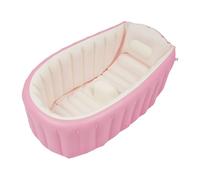 BabyBade | Bañera hinchable para bebé con bomba de pie y kit de reparación, viaje, hogar, plegable, rosa para recién nacidos y niños pequeños