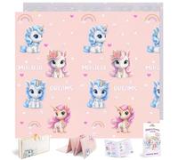 Babybaipro - Alfombra Bebé Acolchada Plegable 200x180x1 cm Reversible XPE Impermeable y No Tóxica - Tapete de Juego Infantil con Bolsa de Transporte e Ideal para Regalo (Unicornios)