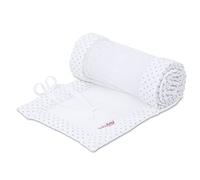 Babybay 100877 - Babynest Mesh-Piqué Suitable for Model Original, White Points Pearl Grey, 180 g, unisex