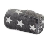 Babybay 500714 - Cuddle Blanket, Dark Grey Stars White, 350 g, unisex