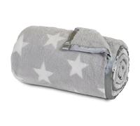 Babybay 500715 - Cuddle Blanket, Light Grey Stars White, 350 g, Unisex