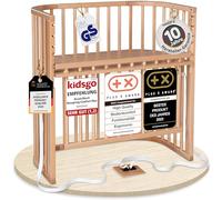 babybay Boxspring Comfort Plus - Cama auxiliar de madera maciza de haya y lacado natural ajustable