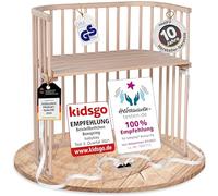 babybay Boxspring - Cuna de colecho con ventilación extra, color madera natural