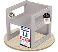 babybay Littlefoot - Taburete Infantil 3 en 1, Color Beige Lacado