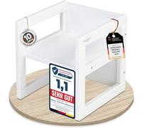 babybay Littlefoot - Taburete infantil 3 en 1, color blanco lacado